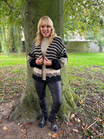 Black Striped Premium Cardi Leah